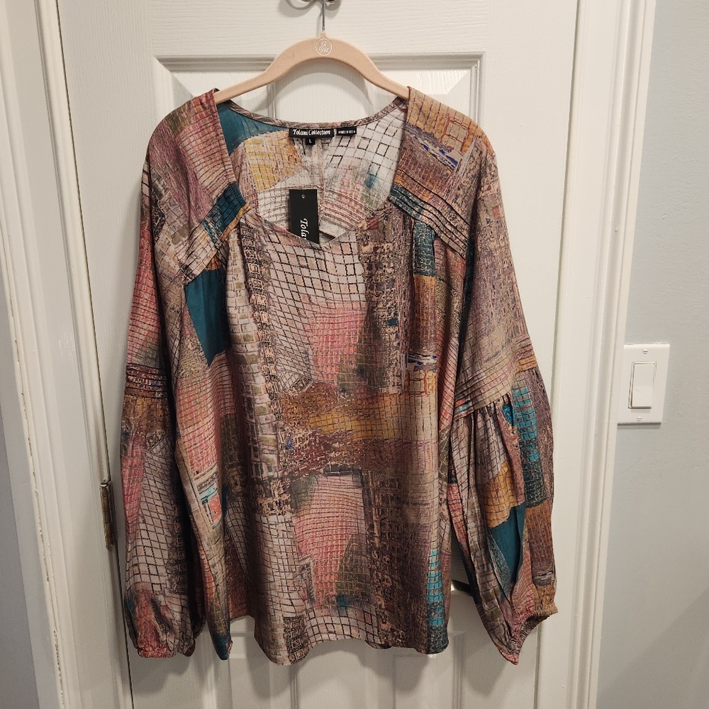 New With Tags Tolani Blouse / Top Multicolor Size Large